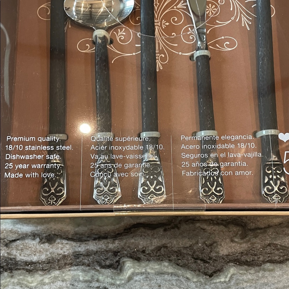 Handmade Silver and Black Cutlery Set - Picture 11 of 13
